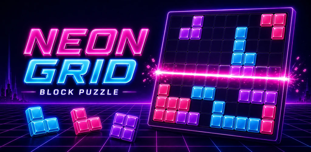 Neon Grid feature graphic